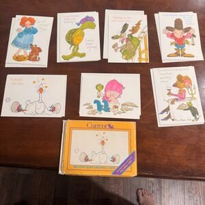 Vintage 80s Current Greeting Cards Birthday Quips & Ruth Morehead Easter Lot 11